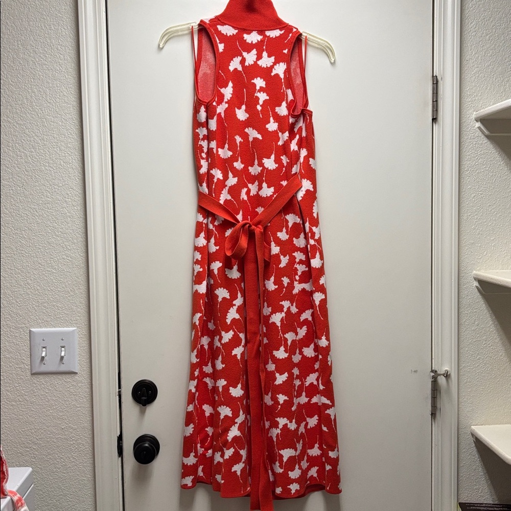 Diane von Furstenberg X Target Ginko Coral Print Wrap Dress | Size Large - Picture 5 of 7
